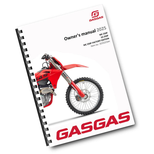 GASGAS 2025 OWNERS MANUAL - MC EX 250F FACTORY EDITION