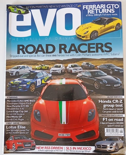 EVO ROAD RACERS  - JUNE 2010 - EXCELLENT CONDITION