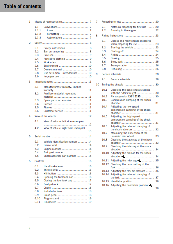 KTM 2026 - 50 SX FACTORY EDITION - OWNERS MANUAL USER GUIDE