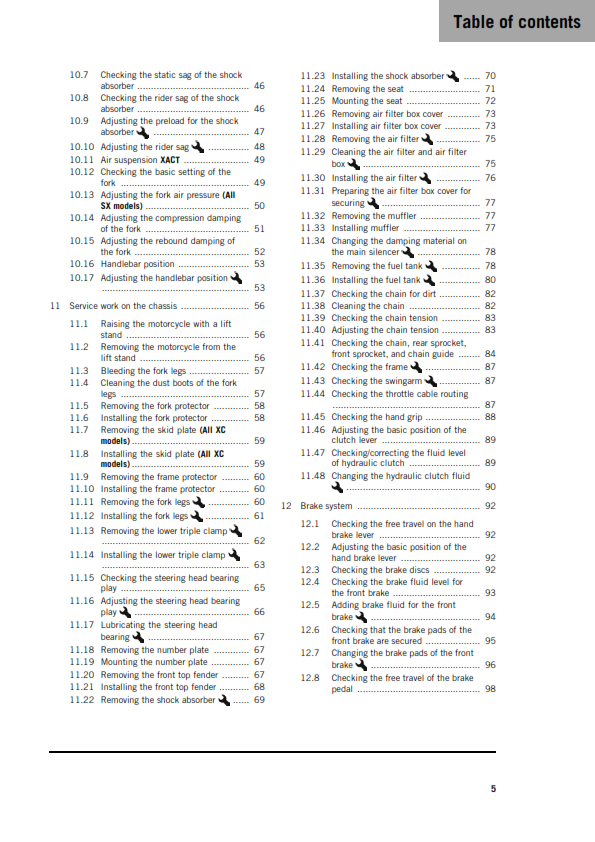 KTM 2026 - 250 300 SX XC - OWNERS MANUAL USER GUIDE