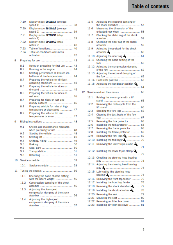 KTM 2026 - 500 EXC-F SIX DAYS US - OWNERS MANUAL USER GUIDE