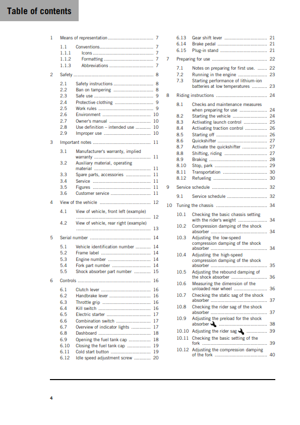 KTM 2026 - 450 SMR - OWNERS MANUAL USER GUIDE