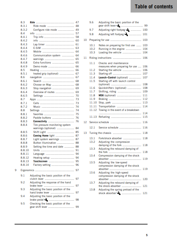 KTM 2026 - 990 RC R - OWNERS MANUAL USER GUIDE