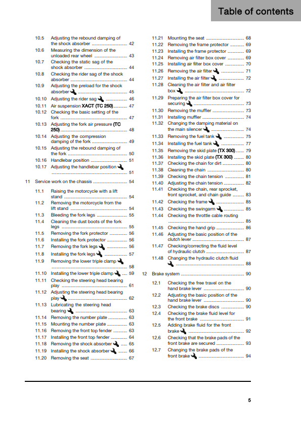 HUSQVARNA 2026 - TC 250 TX 300 - OWNERS MANUAL