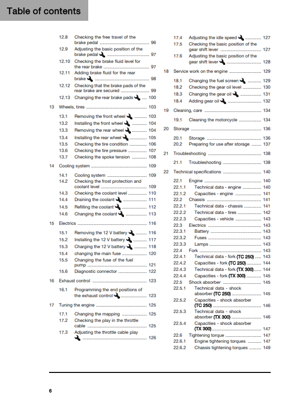 HUSQVARNA 2026 - TC 250 TX 300 - OWNERS MANUAL