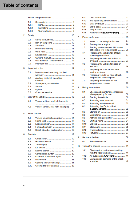 HUSQVARNA 2026 - FC 250 FACTORY EDITION - OWNERS MANUAL