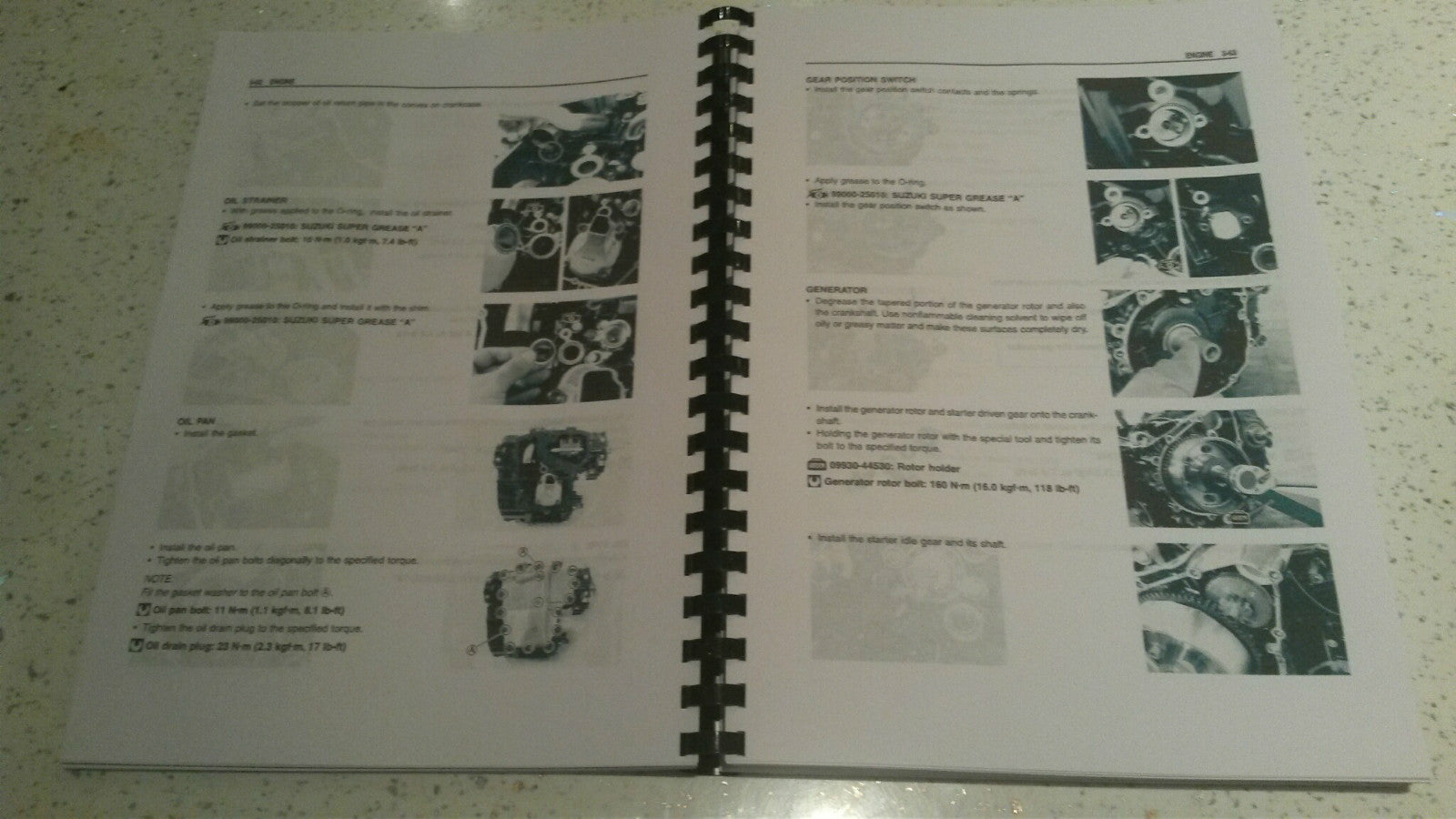 SUZUKI GSX1400 K2 K3 K4 K5 WORKSHOP SERVICE MANUAL REPRINTED COMB BOUND