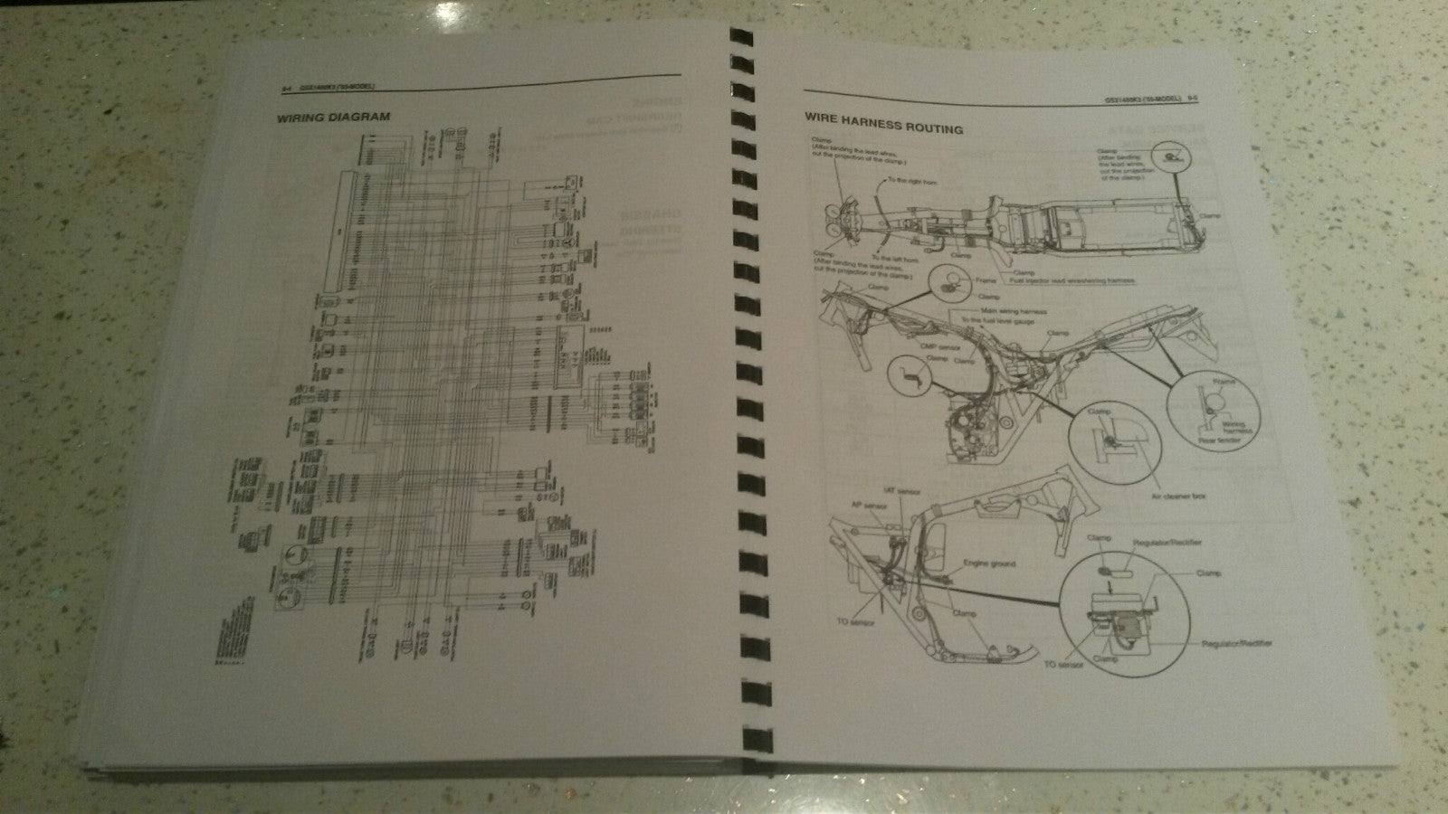 SUZUKI GSX1400 K2 K3 K4 K5 WORKSHOP SERVICE MANUAL REPRINTED COMB BOUND