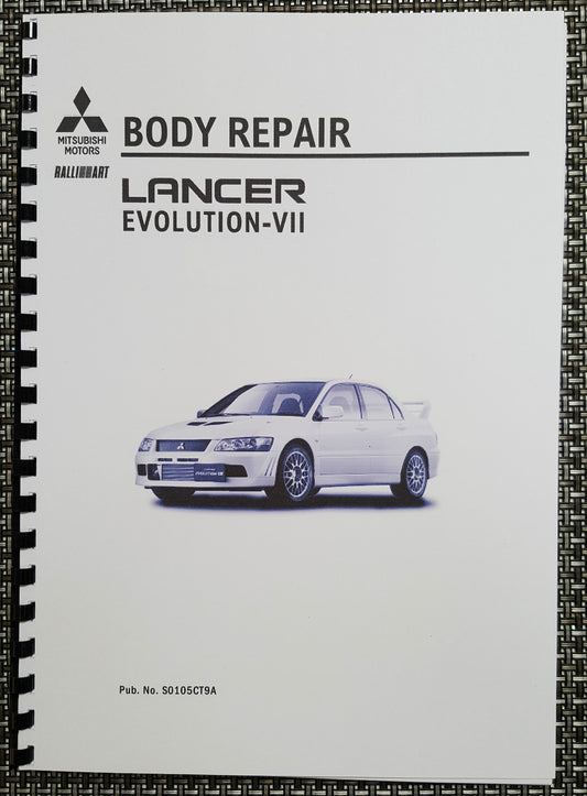MITSUBISHI LANCER EVO VII BODY REPAIR MANUAL REPRINTED COMB BOUND
