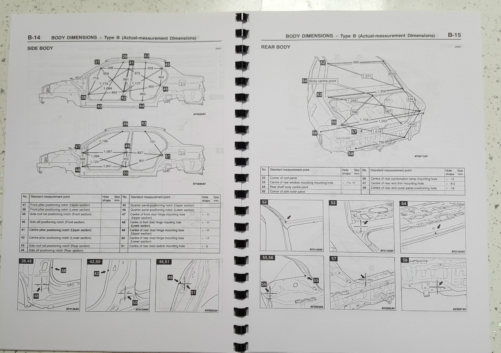 MITSUBISHI LANCER EVO VII BODY REPAIR MANUAL REPRINTED COMB BOUND