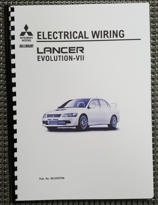 MITSUBISHI LANCER EVO VII ELECTRICAL WIRING MANUAL REPRINTED COMB BOUND