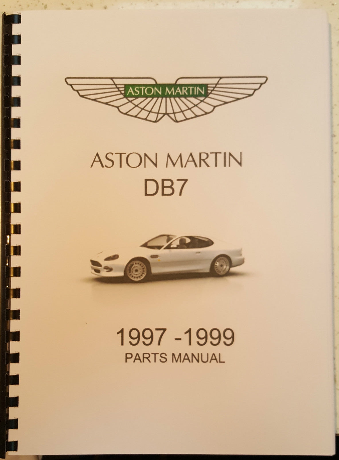 ASTON MARTIN DB7 ( FROM VIN 101019) 97 - 99 PARTS MANUAL REPRINTED COMB BOUND