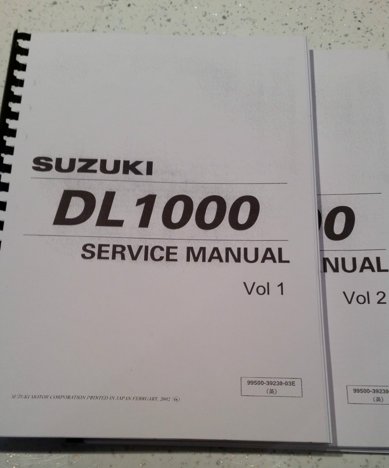 SUZUKI DL1000 WORKSHOP SERVICE MANUAL 2002 REPRINTED COMB BOUND 451 PAGES