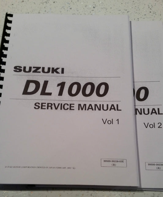 SUZUKI DL1000 WORKSHOP SERVICE MANUAL 2002 REPRINTED COMB BOUND 451 PAGES