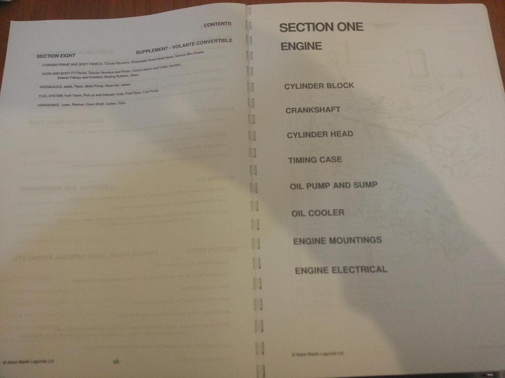 ASTON MARTIN DB6 PARTS MANUAL REPRINTED A4 COMB BOUND