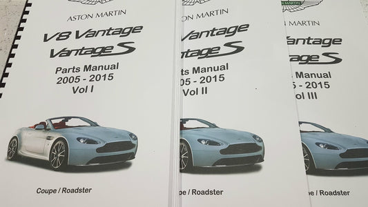 ASTON MARTIN V8 VANTAGE & S PARTS MANUAL COUPE ROADSTER 05 - 15 REPRINTED A4