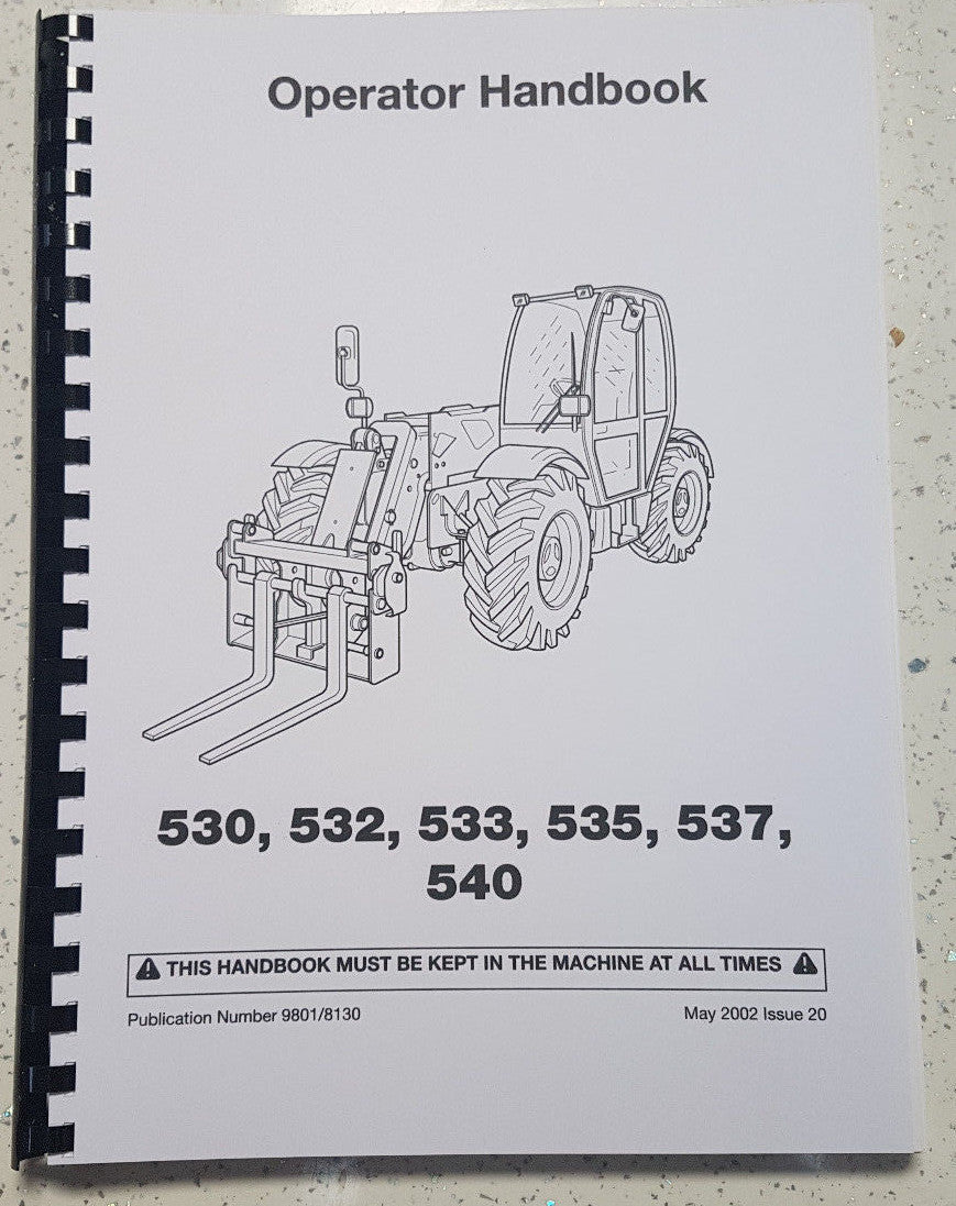 JCB 530 532 533 535 537 540 OPERATOR MANUAL REPRINTED COMB BOUND