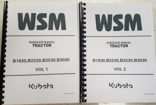 KUBOTA TRACTOR B1830 B2230 B2500 B3030 WORKSHOP MANUAL 2007 EDITION REPRINTED