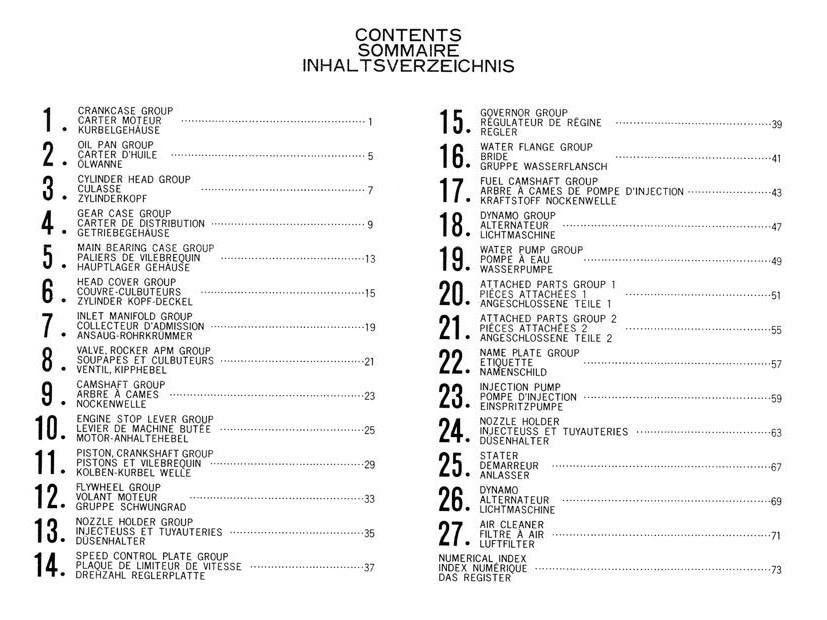 KUBOTA D950 BBS 1 PARTS MANUAL REPRINTED COMB BOUND
