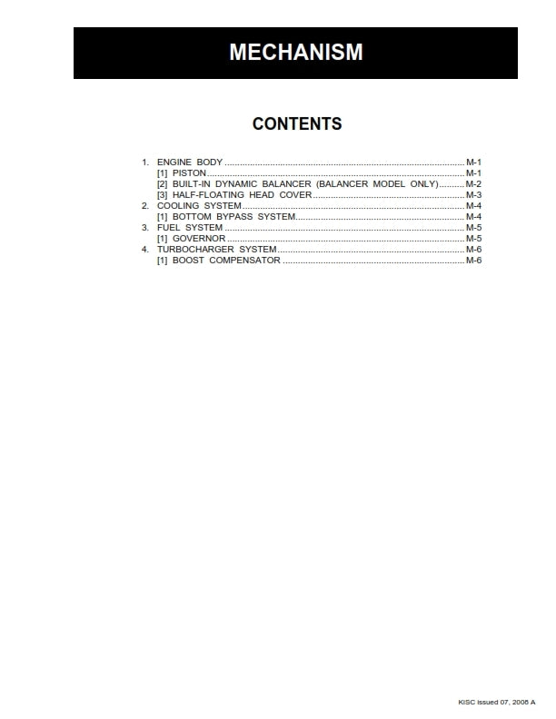 KUBOTA 03-M-E3B 03-M-DI-E3B 03-M-E3BG WORKSHOP MANUAL 2008 REPRINTED COMB BOUND