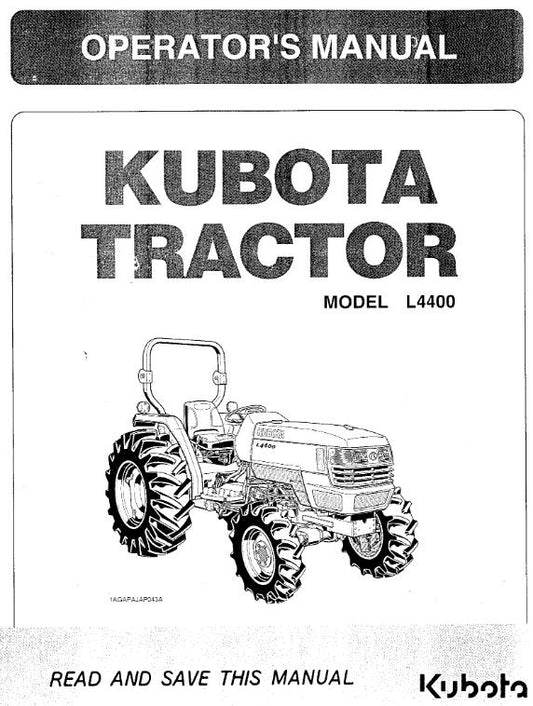 KUBOTA TRACTOR L4400 OPERATORS  MANUAL REPRINTED COMB BOUND