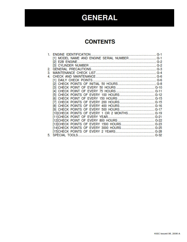 KUBOTA SM-E2B SERIES Z482 Z602 Z662 D722 D782 D902 WORKSHOP MANUAL 2006