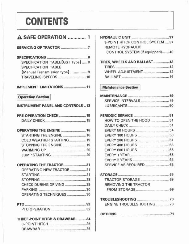 KUBOTA TRACTOR L2900 L3300 L3600 L4200 OPERATORS MANUAL REPRINT COMB BOUND