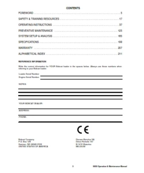 BOBCAT S650 SKID STEER LOADER OPERATION MAINTENANCE MANUAL REPRINTED COMB BOUND