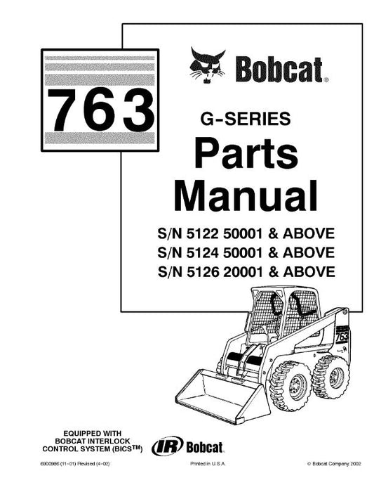 BOBCAT 763 G SERIES PARTS MANUAL REPRINTED COMB BOUND