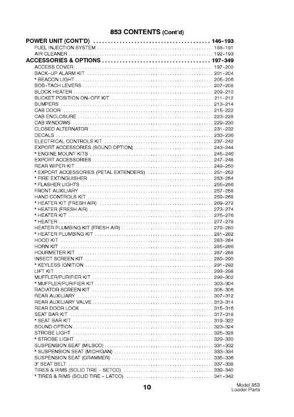 BOBCAT 853 PARTS MANUAL REPRINTED COMB BOUND