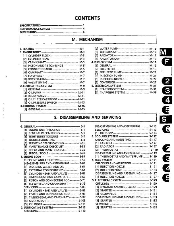 KUBOTA 68MM STROKE SERIES DIESEL ENGINE WORKSHOP MANUAL 2000 EDITION REPRINT