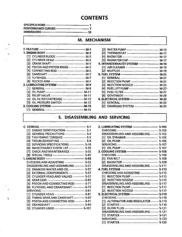 KUBOTA 70MM STROKE SERIES DIESEL ENGINE WORKSHOP MANUAL REPRINT COMB BOUND