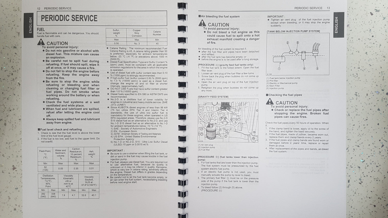 KUBOTA D1005 D1105 D1305 V1305 V1505 - E3 TE3 - DIESEL ENGINE OPERATOR MANUAL