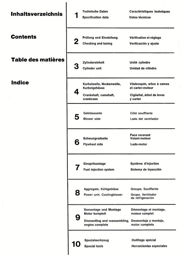 DEUTZ FL-511 ENGINE WORKSHOP MANUAL REPRINTED COMB BOUND