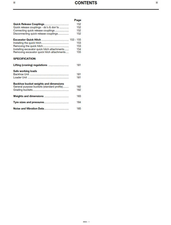 JCB 2CX BACKHOE LOADER OPERATOR MANUAL FROM SERIAL 930000 REPRINTED COMB BOUND