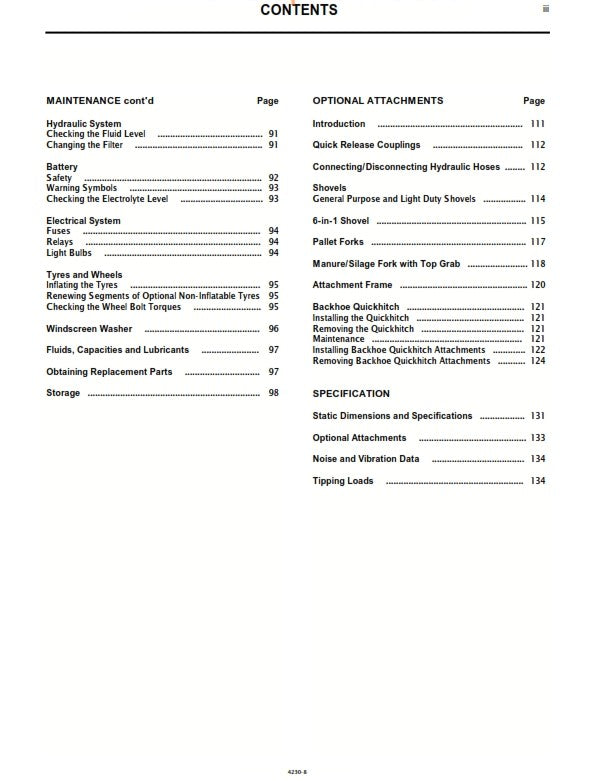 JCB 1CX OPERATOR MANUAL 9801/4230 SERIAL 751600 TO 752999 & FROM 806000 REPRINT