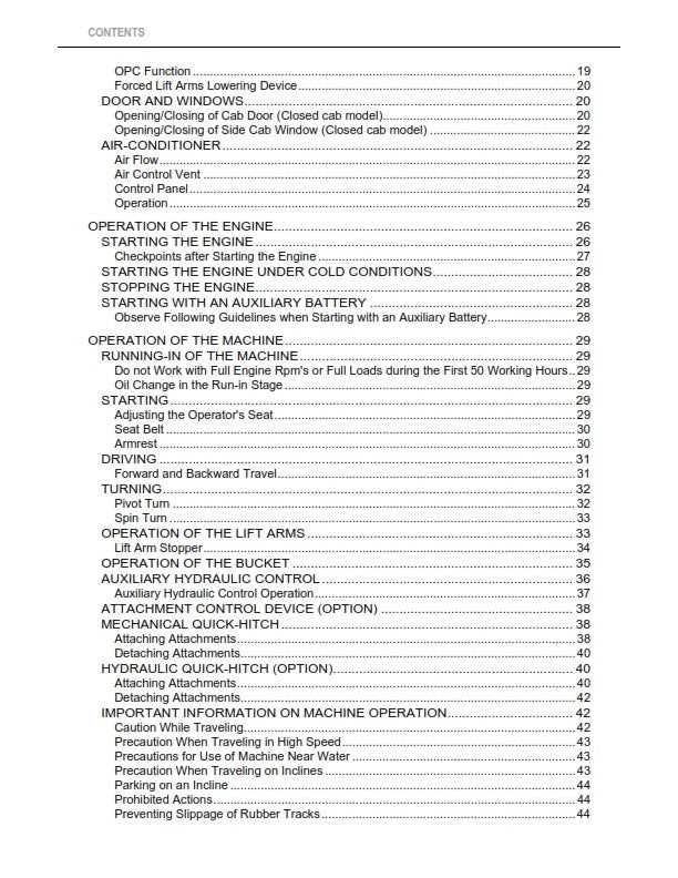 KUBOTA COMPACT TRACK LOADER SVL90-2 OPERATOR MANUAL REPRINTED COMB BOUND