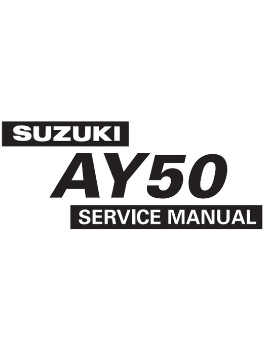 SUZUKI AY50 98-04 WORKSHOP SERVICE MANUAL REPRINTED COMB BOUND