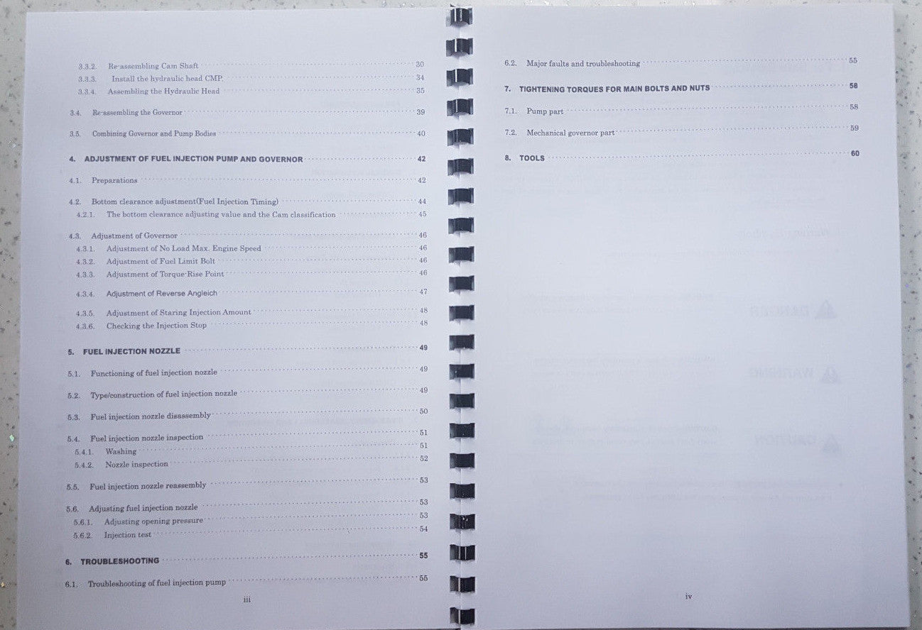 YANMAR FUEL INJECTION YPD-MP2 YPD-MP4 SERVICE MANUAL REPRINTED COMB BOUND