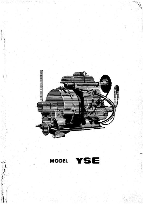 YANMAR YSE SERIES PARTS MANUAL REPRINTED COMB BOUND