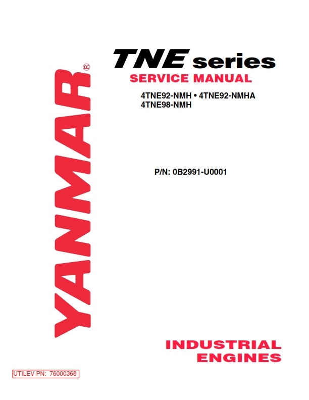 YANMAR 4TNE92-NMH / NMHA 4TNE98-NMH SERVICE MANUAL REPRINTED COMB BOUND