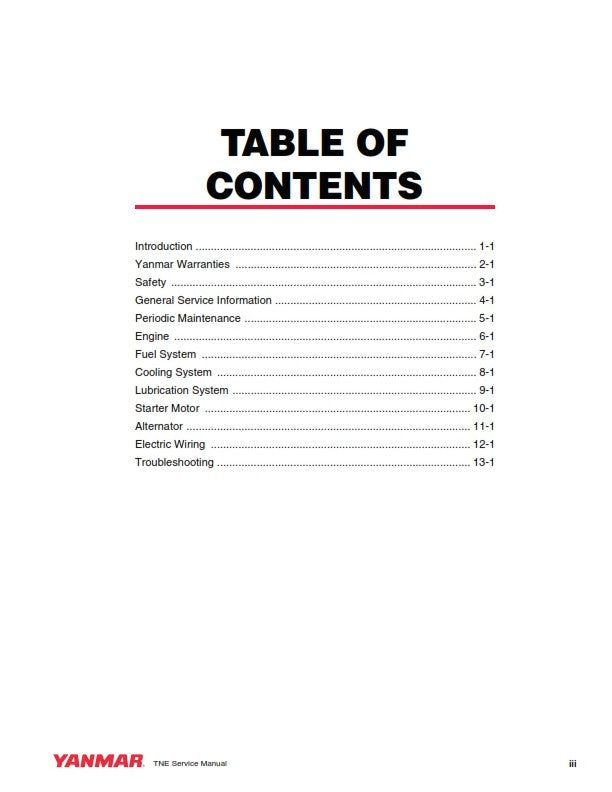 YANMAR 4TNE92-NMH / NMHA 4TNE98-NMH SERVICE MANUAL REPRINTED COMB BOUND