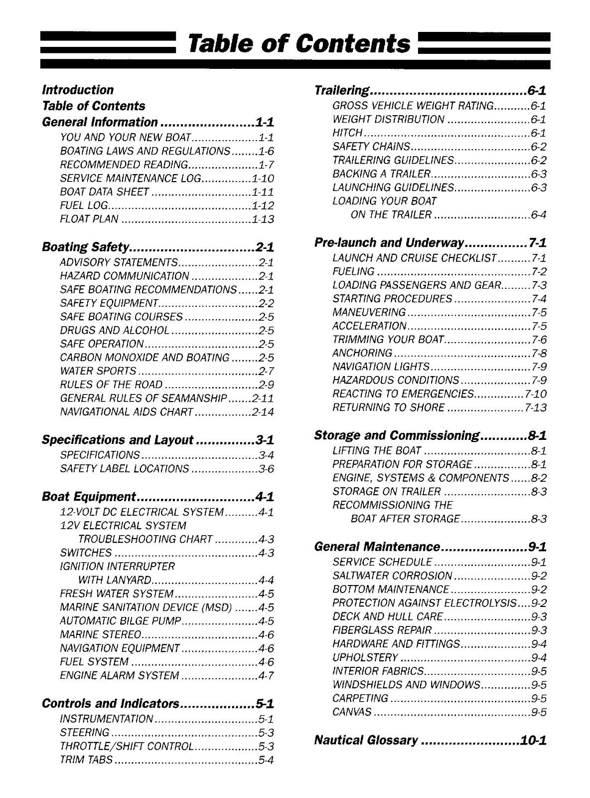 WELLCRAFT SPORTBOAT 1996 OWNERS MANUAL REPRINTED COMB BOUND