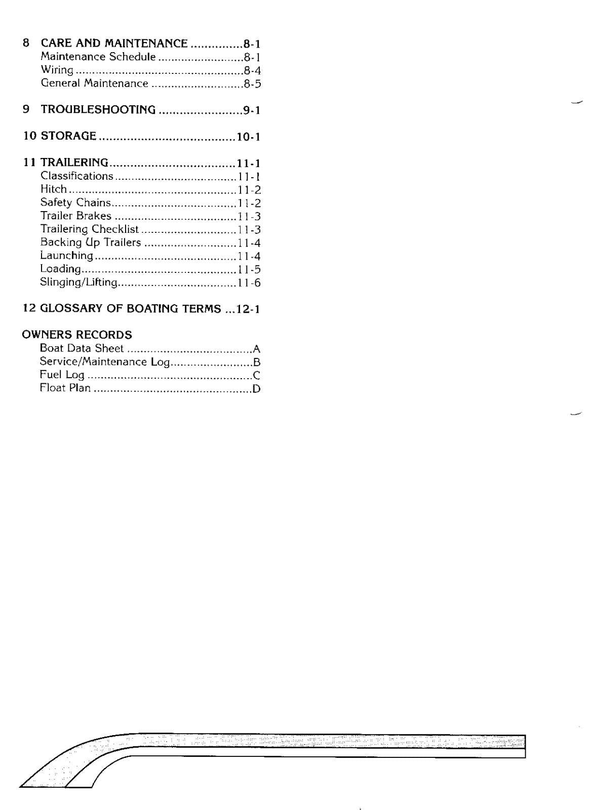 WELLCRAFT SCARAB 1996 OWNERS MANUAL REPRINTED COMB BOUND