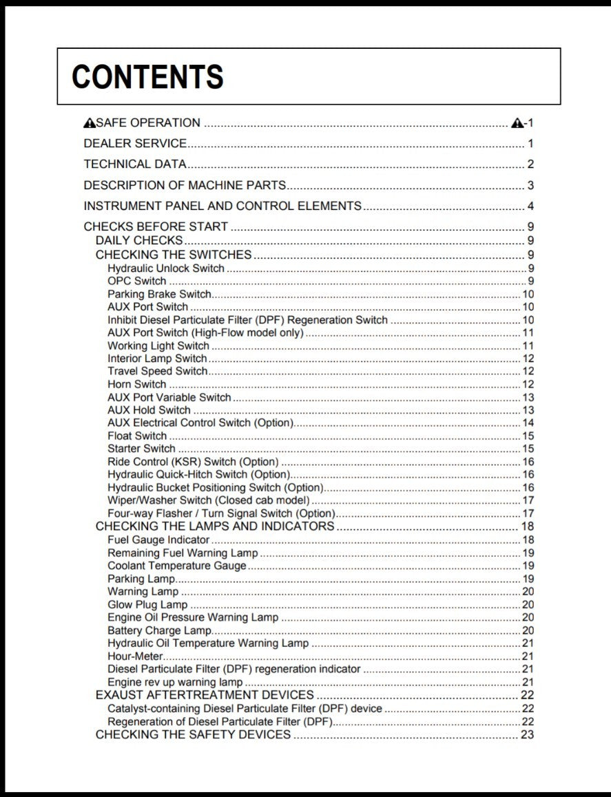 KUBOTA SSL SKID STEER LOADER SSV 65 75 OPERATOR MANUAL REPRINT COMB BOUND