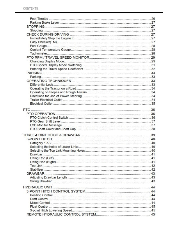 KUBOTA TRACTOR M8540 NARROW OPERATOR MANUAL REPRINTED COMB BOUND