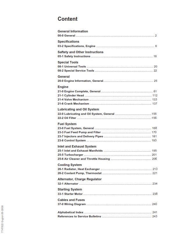 VOLVO PENTA GROUP 00-08 20-26 32-37 TAD734GE WORKSHOP MANUAL REPRINTED