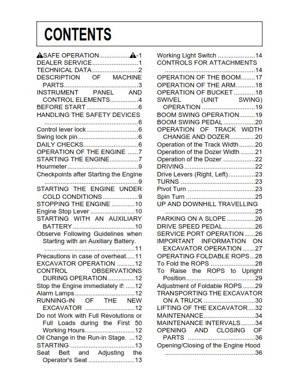 KUBOTA EXCAVATOR K008-3 OPERATORS MANUAL REPRINT COMB BOUND 2007 EDITION