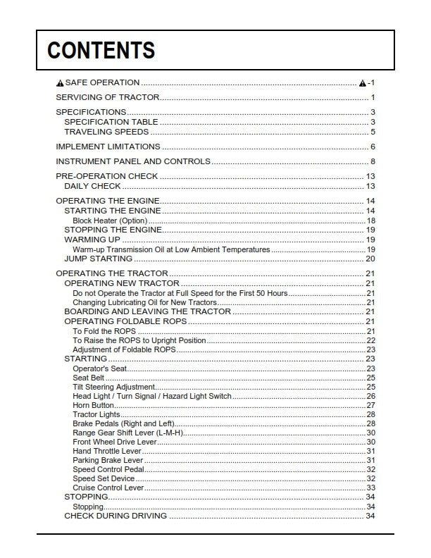 KUBOTA TRACTOR B3150 B3150SU OPERATORS MANUAL REPRINT COMB BOUND