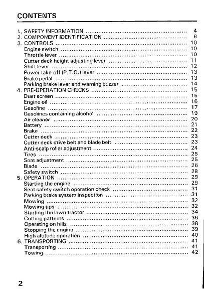 HONDA RIDE ON MOWER H4103 OWNER & MAINTENANCE MANUAL 89 EDITION REPRINTED
